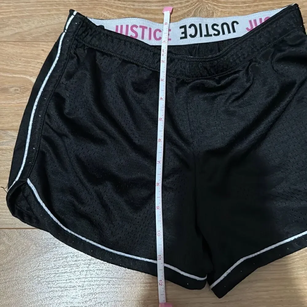 Justice black athletic shorts size 12‎
